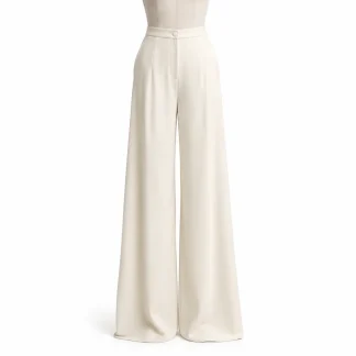Lea Silk Wide-Leg Trousers