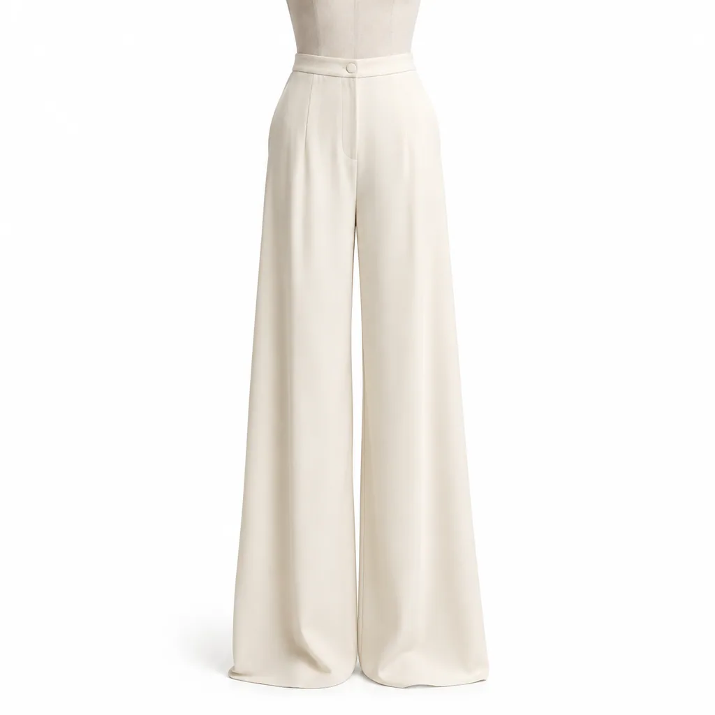 Lea Silk Wide-Leg Trousers