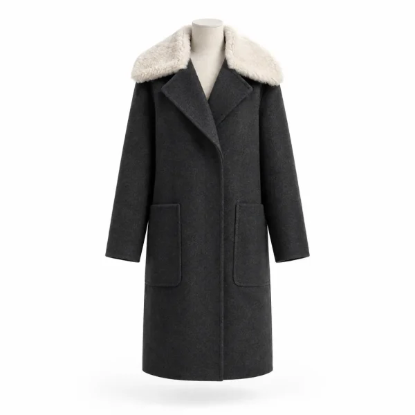 Marta Shearling-Collar Coat
