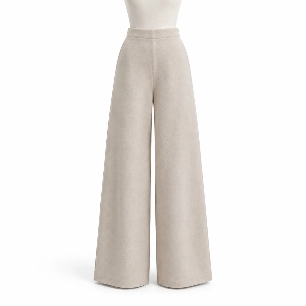 Nadia Double-Faced Wide-Leg Trousers