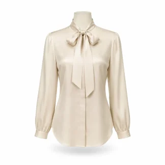 Nina Pussybow Silk Blouse
