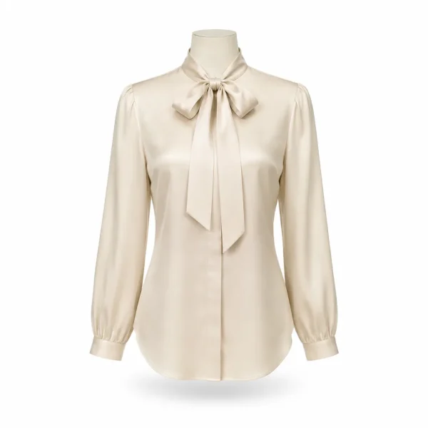 Nina Pussybow Silk Blouse