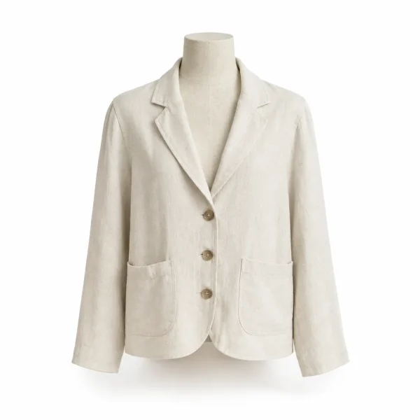 Thea Unstructured Linen Blazer