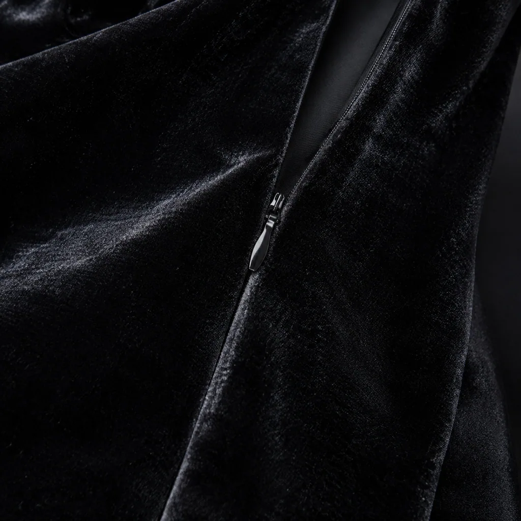Verona Silk-Velvet Cocktail Dress - Image 3